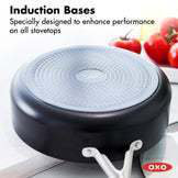 Black 5QT Non-Stick Aluminum Saute Pan with Lid