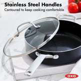 Black 5QT Non-Stick Aluminum Saute Pan with Lid