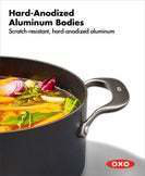 OXO 5QT Black Aluminum Nonstick Stock Pot with Lid