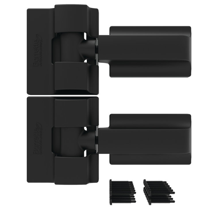 Heavy-Duty Black Wrap Hinge for Gates