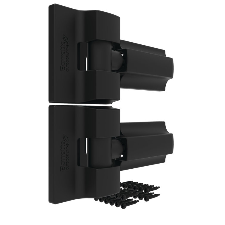 Heavy-Duty Black Wrap Hinge for Gates