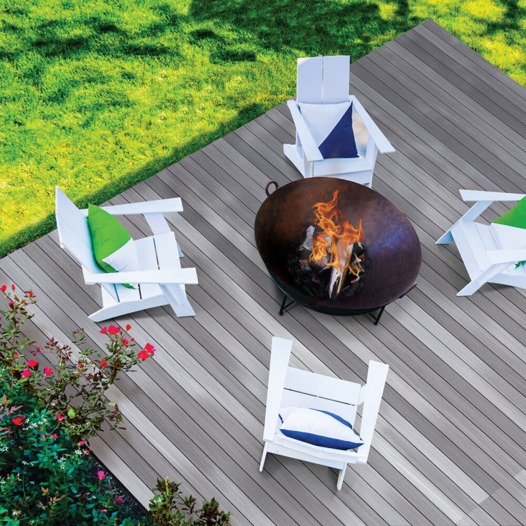 Gray Composite Water-Resistant Outdoor Interlocking Deck Kit