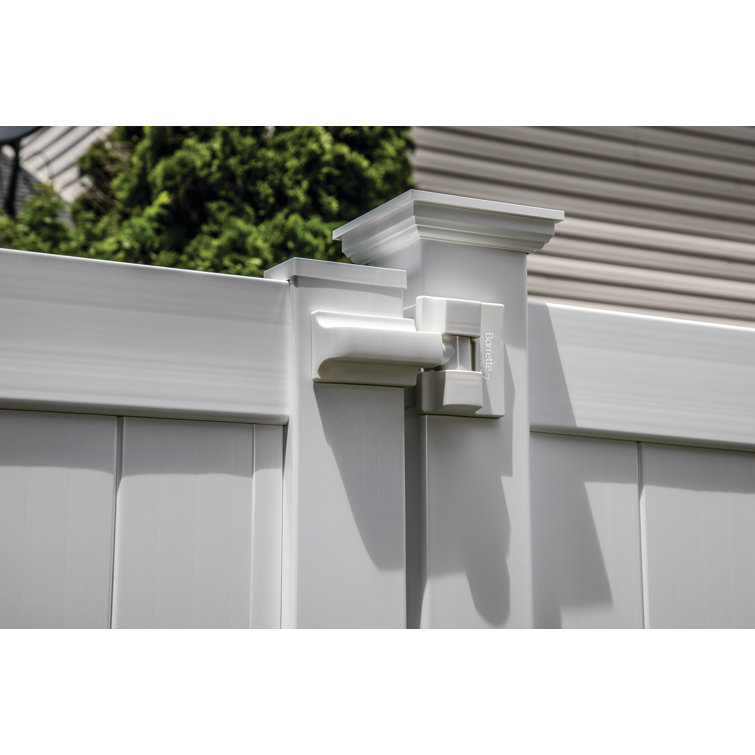 White Heavy-Duty Self-Closing Wrap Gate Hinge