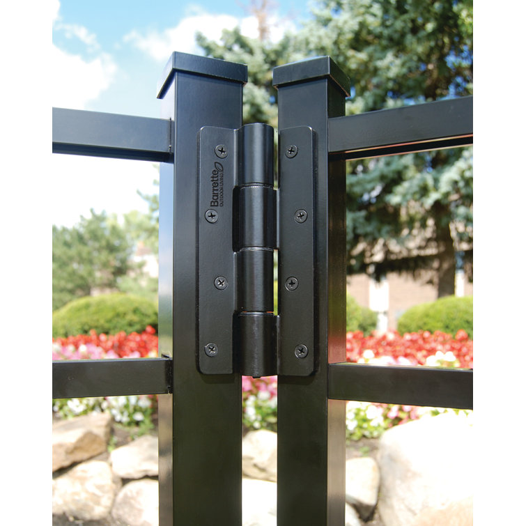Black Heavy-Duty Self-Closing Butterfly Gate Hinges