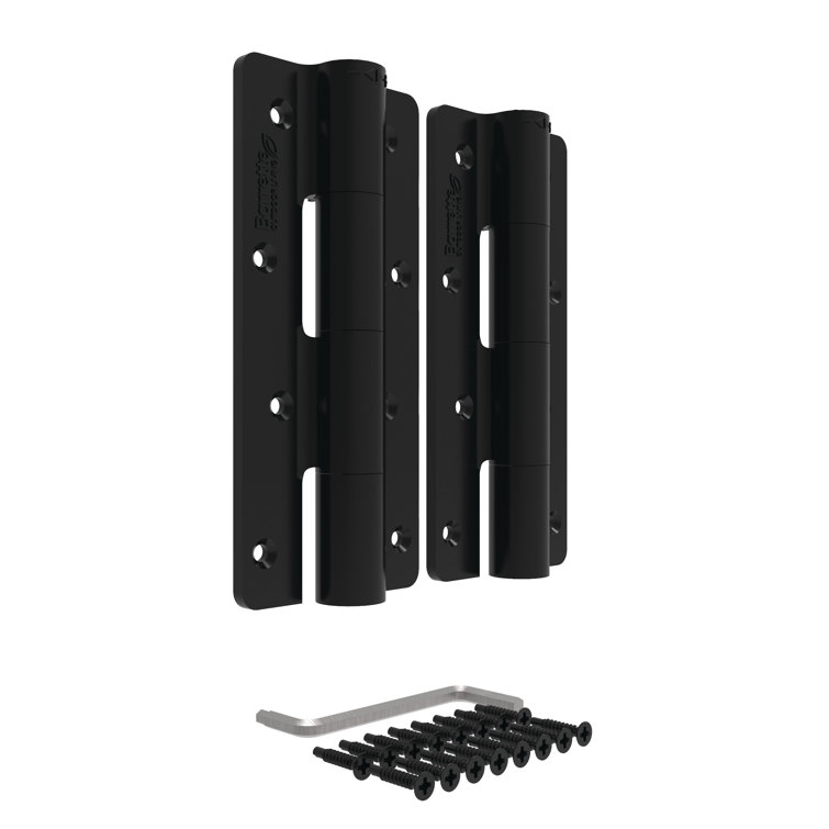 Black Heavy-Duty Self-Closing Butterfly Gate Hinges