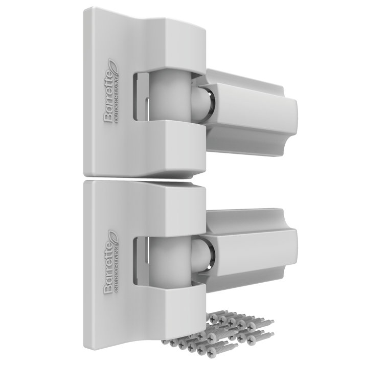 White Heavy-Duty Self-Closing Wrap Gate Hinge