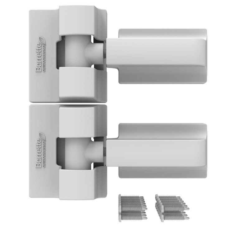 White Heavy-Duty Self-Closing Wrap Gate Hinge