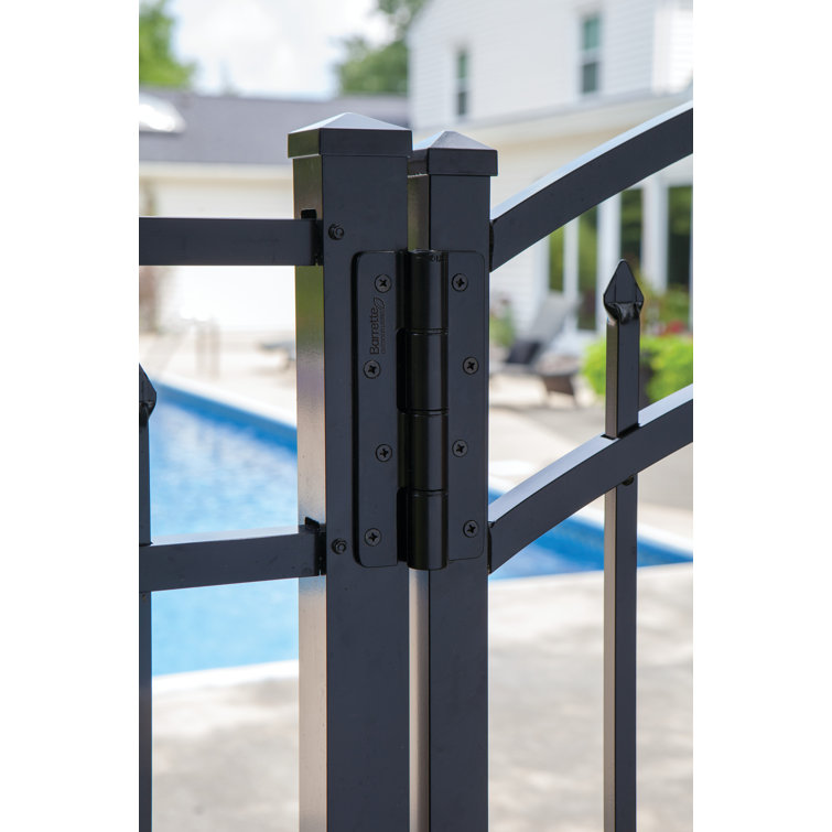 Black Heavy-Duty Self-Closing Butterfly Gate Hinges