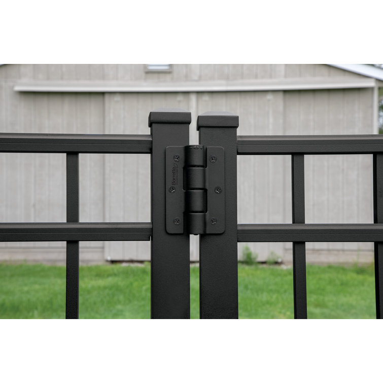 Matte Black Self-Closing Butterfly Gate Hinges with Screws