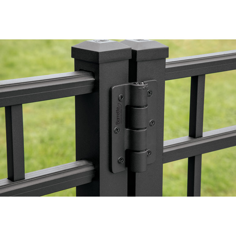 Matte Black Self-Closing Butterfly Gate Hinges with Screws