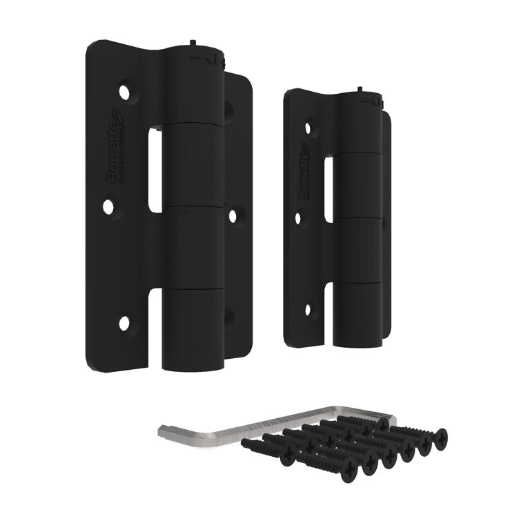 Matte Black Self-Closing Butterfly Gate Hinges with Screws