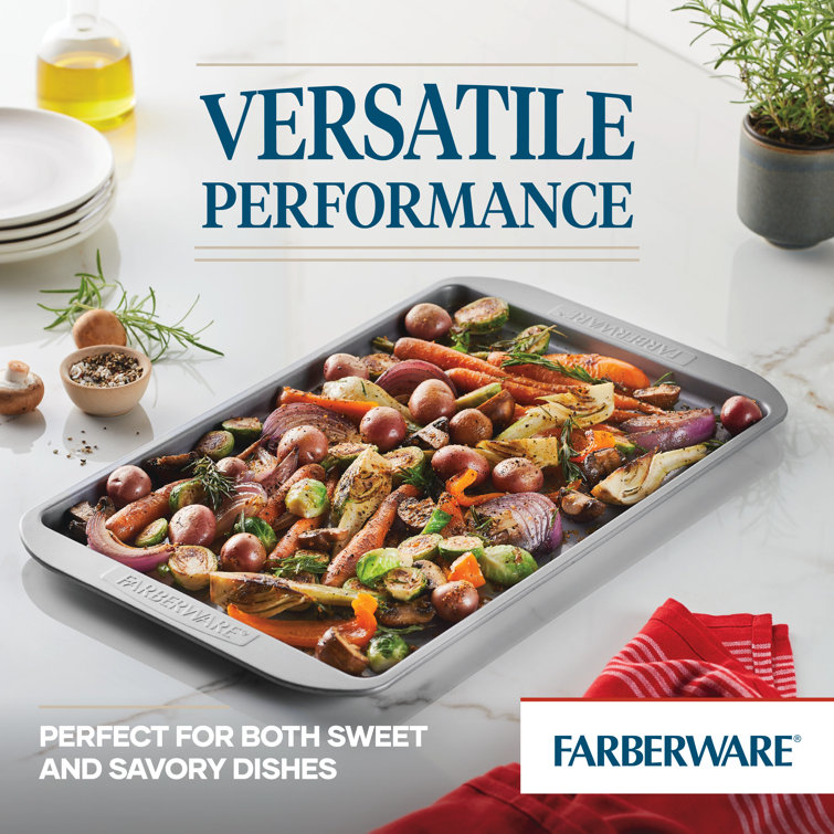 Farberware Gray Nonstick Steel 11" x 17" Cookie Pan Set