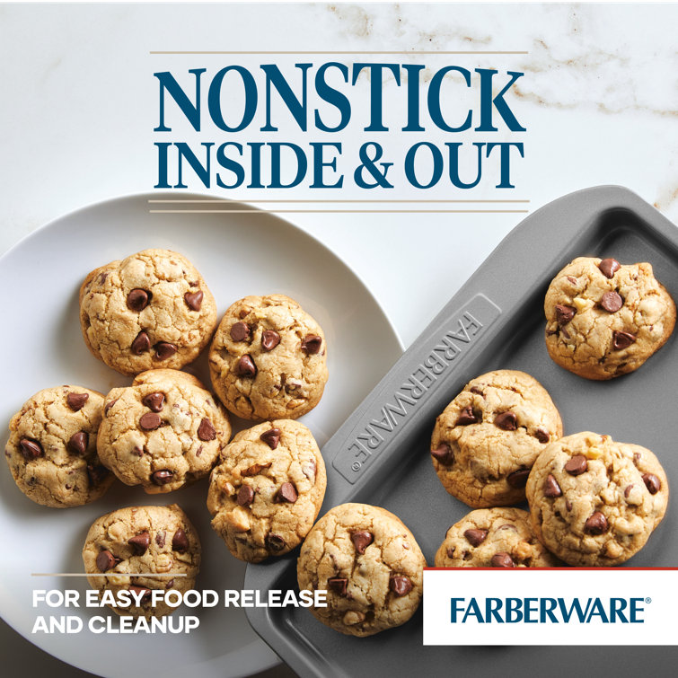 Farberware Gray Nonstick Steel 11" x 17" Cookie Pan Set