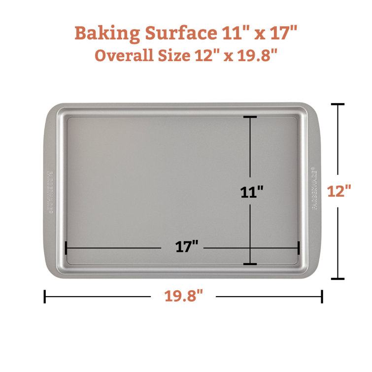 Farberware Gray Nonstick Steel 11" x 17" Cookie Pan Set