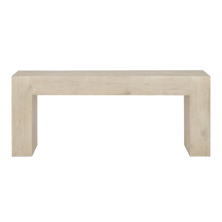 Meadow White 72" Solid Wood Console Table with Storage