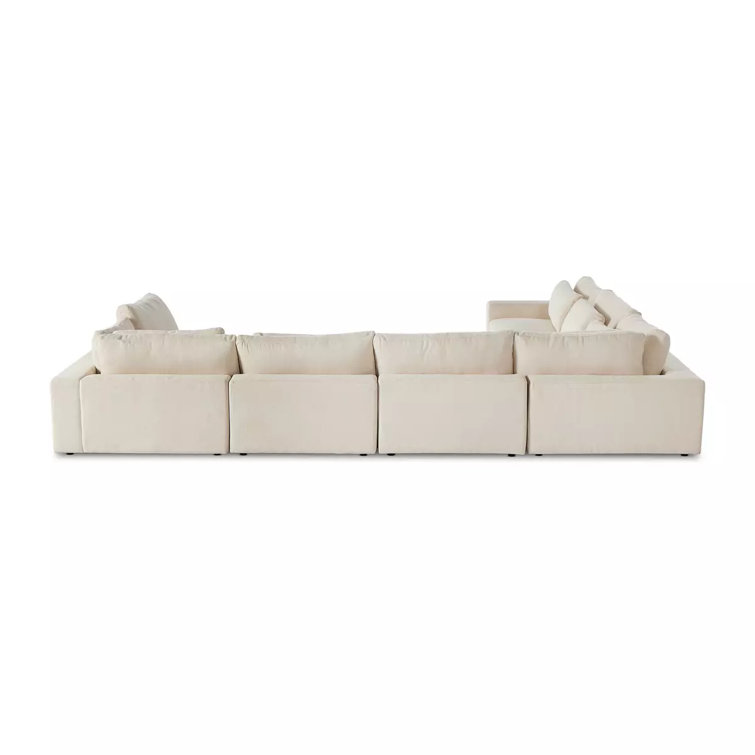 Clairmont Sand U-Shaped Modular 8-Piece Sectional with Ottoman