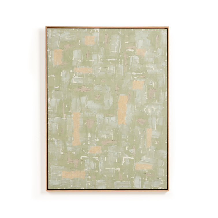 Gary 004 Green Abstract Canvas Wall Art 60" x 40"