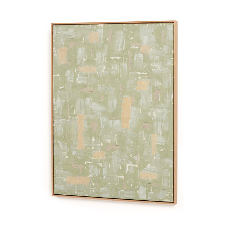 Gary 004 Green Abstract Canvas Wall Art 60" x 40"