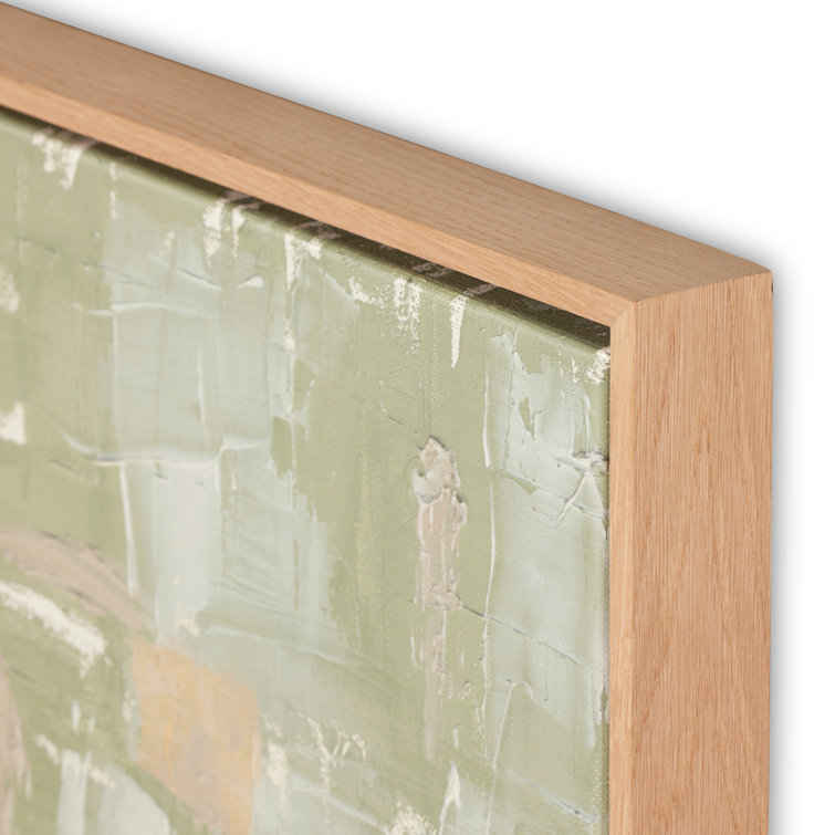 Gary 004 Green Abstract Canvas Wall Art 60" x 40"