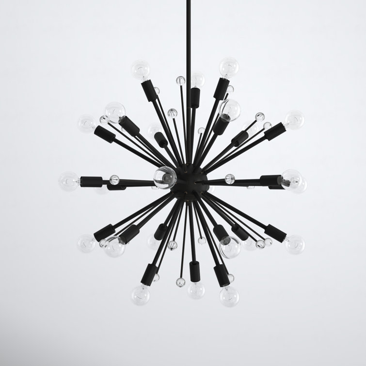 Galea 72'' Classic Bronze Sputnik Style Chandelier with Glass Baubles