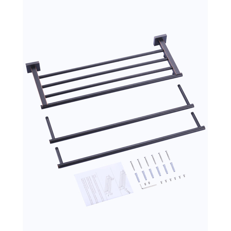 Oil Rubbed Bronze 24" Wall Mounted Towel Rack