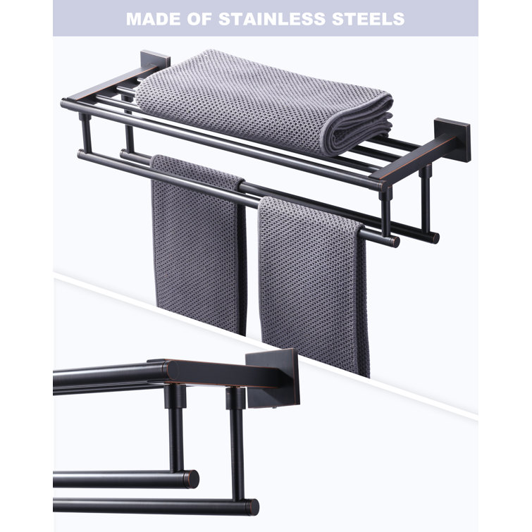 Oil Rubbed Bronze 24" Wall Mounted Towel Rack