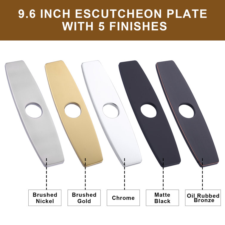 Brushed Nickel Stainless Steel Kitchen Sink Faucet Hole Cover