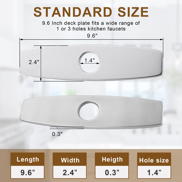 Brushed Nickel Stainless Steel Kitchen Sink Faucet Hole Cover