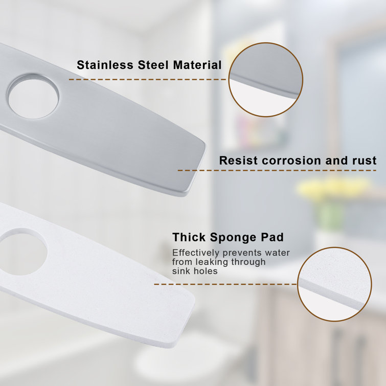 Brushed Nickel Stainless Steel Kitchen Sink Faucet Hole Cover