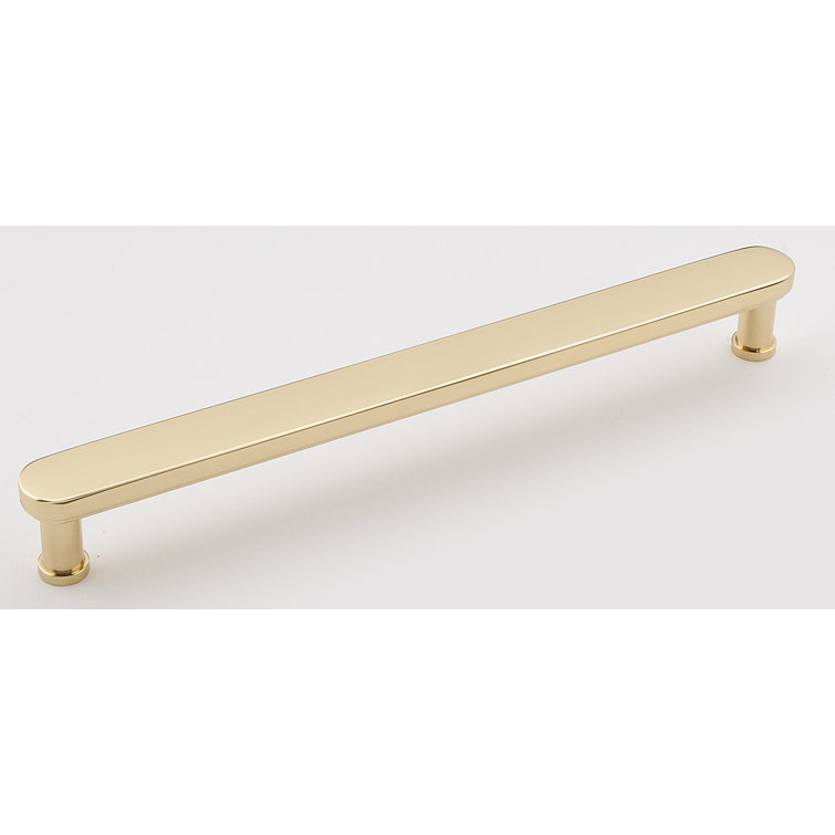 Polished Brass Modern 8'' Bar Pull with Mounting Hardware