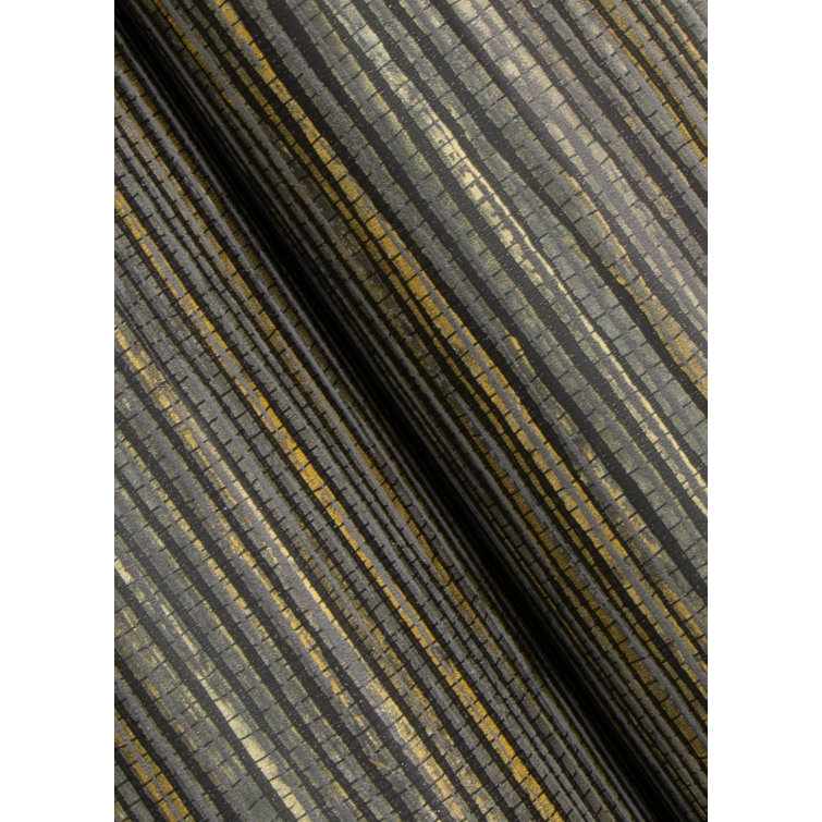 Black Vinyl Grasscloth Peel and Stick Wallpaper Roll