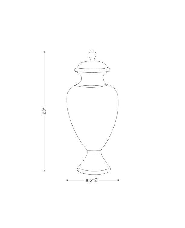 Handcrafted Apple Green Porcelain Novelty Vase with Lid