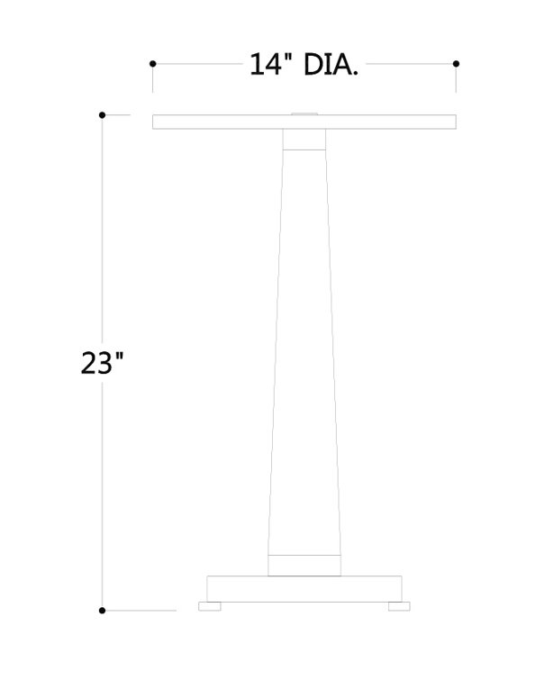 Red and Nickel Round Glass Top Pedestal Table