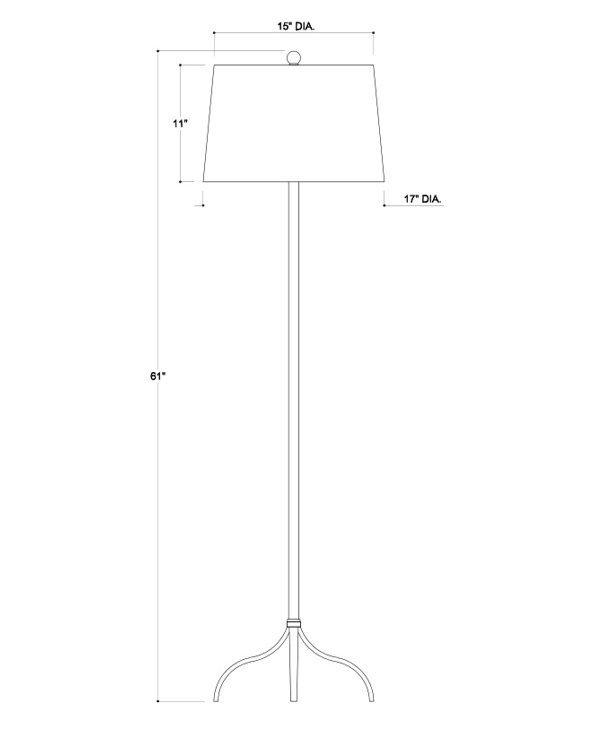 Gold & Brown Leather-Covered Tripod Floor Lamp with Beige Shade
