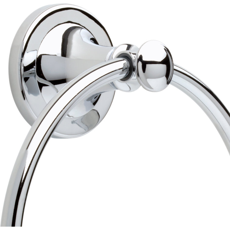 Polished Chrome Modern Wall Mounted Towel Ring