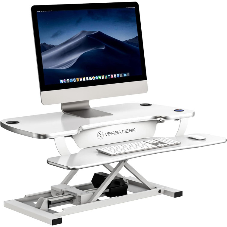VersaDesk 36" Power Pro White Electric Standing Desk Converter