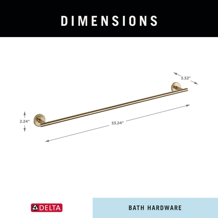 Champagne Bronze Stainless Steel Wall Mounted Towel Bar, 30 inches
