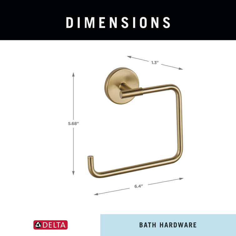 Champagne Bronze Wall Mounted Stainless Steel Towel Ring
