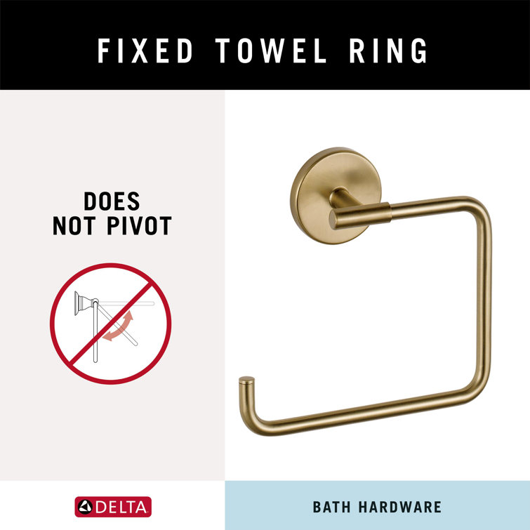 Champagne Bronze Wall Mounted Stainless Steel Towel Ring