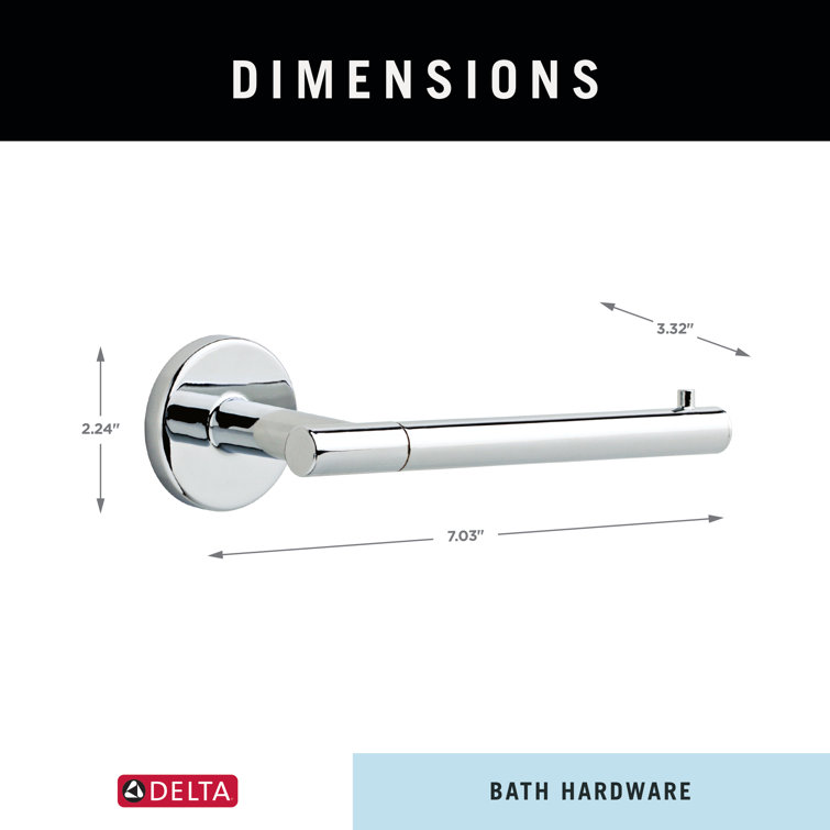 Chrome Minimalist Wall Mount Single Post Toilet Paper Holder