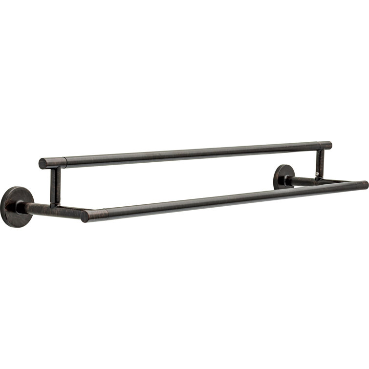 Venetian Bronze 24" Double Wall Mount Stainless Steel Towel Bar