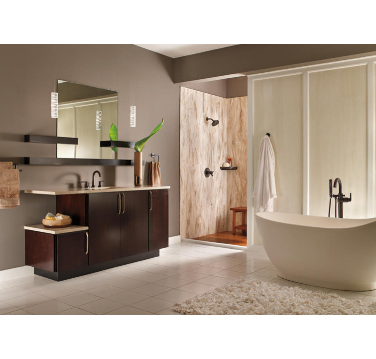 Venetian Bronze 24" Double Wall Mount Stainless Steel Towel Bar