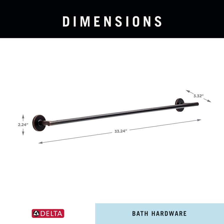 Venetian Bronze 30-inch Stainless Steel Wall Mount Towel Bar