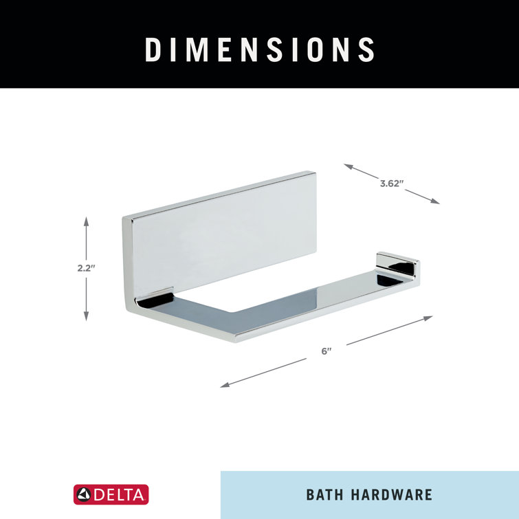 Vero Polished Chrome Modern Wall Mount Toilet Paper Holder