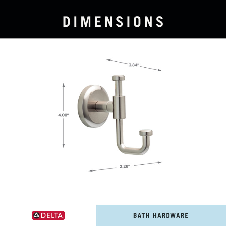Spotshield Brushed Nickel Single Wall-Mounted Towel Hook