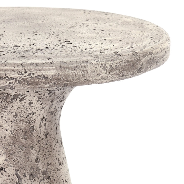 Collins Light Gray Concrete Outdoor Accent Table