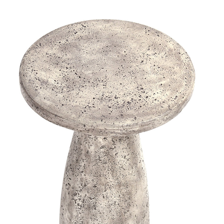 Collins Light Gray Concrete Outdoor Accent Table