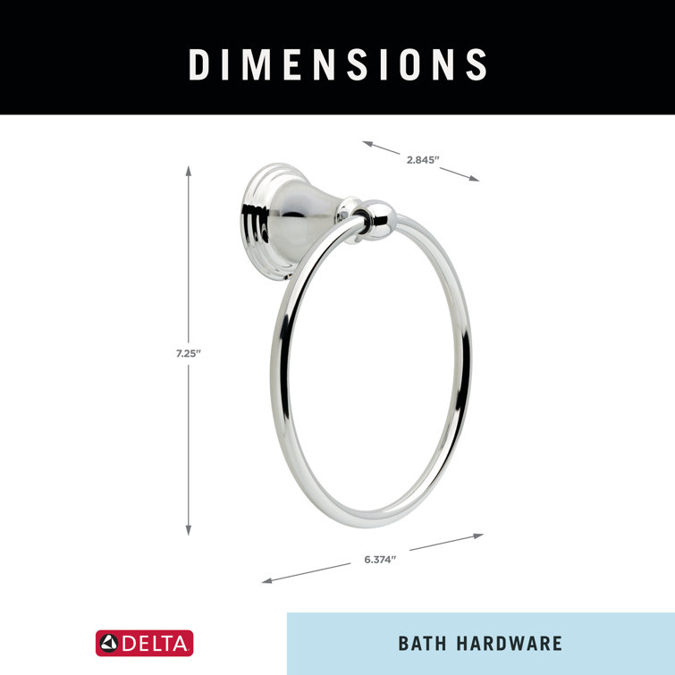 Chrome Wall Mounted Traditional Towel Ring
