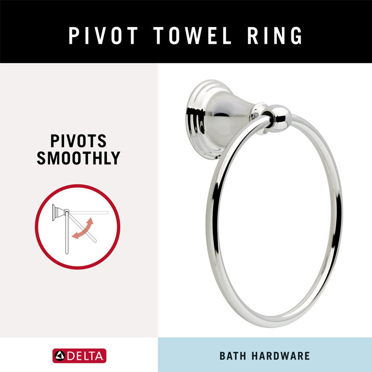 Chrome Wall Mounted Traditional Towel Ring