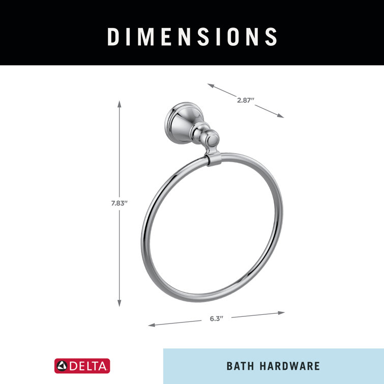 Chrome Wall Mounted Round Towel Ring Bath Accessory